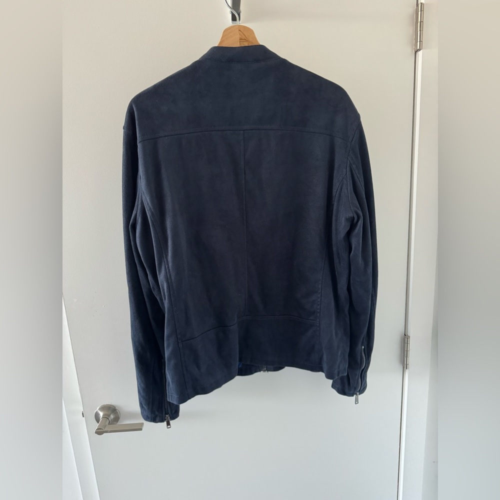 Zara Suede Jacket - Navy